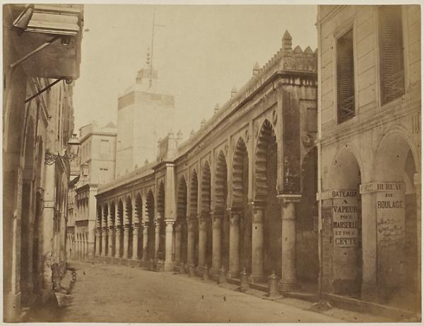 Façade de la Grande mosquée, rue de la Marine (Alger) (Photo rare)