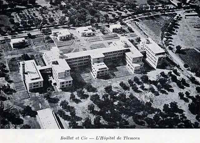 La construction de l’hôpital civil de Tlemcen a débuté en 1947 et achevée en 1954