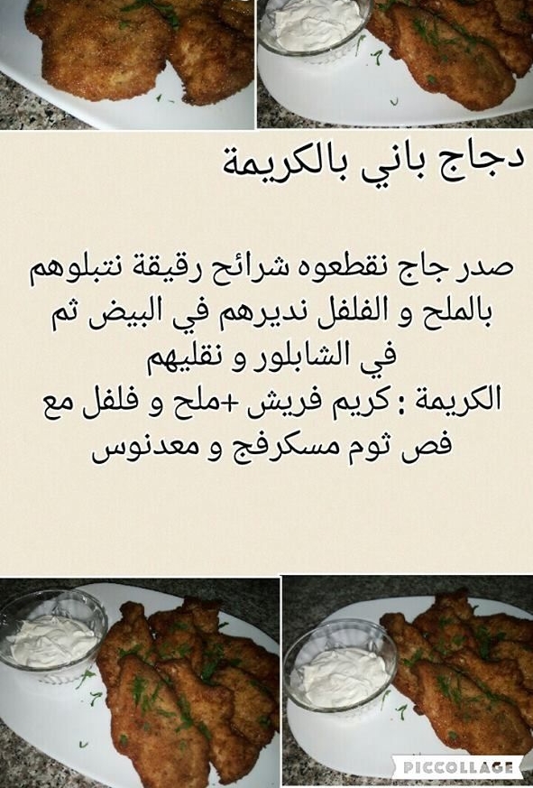 دجاج بالكريمة