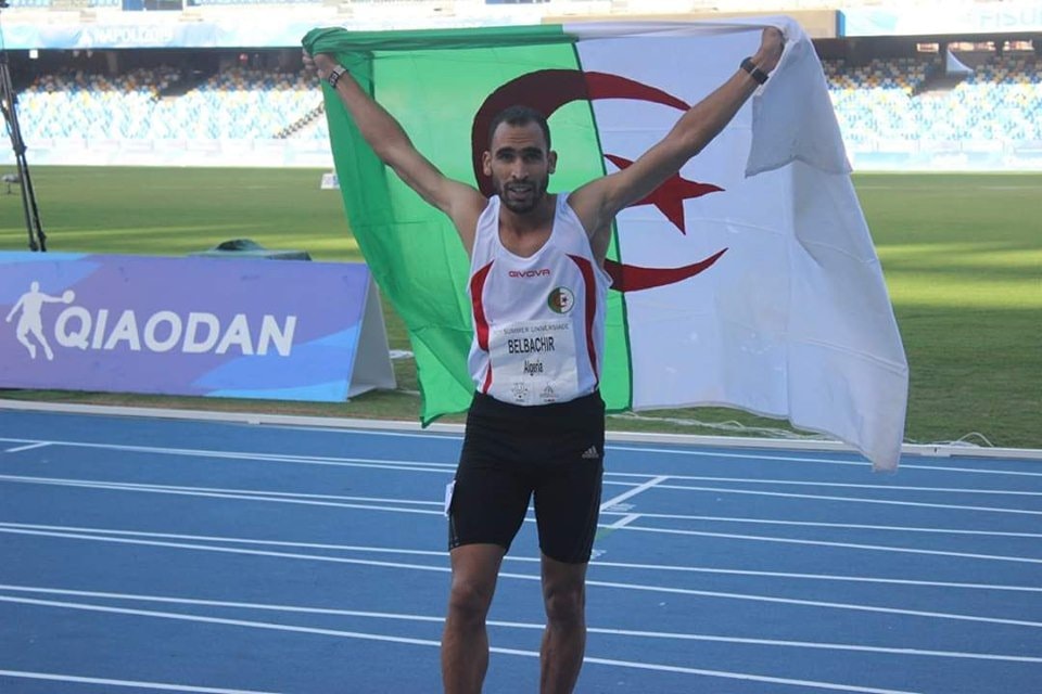 l’athlète algérien Mohamed Belbachir a remporté la médaille d’or de l’épreuve du 800m, des Jeux mondiaux universitaires qui se passent à Naples.