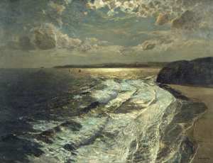 Albert Julius Olsson (1864-1942), Moonlit Shore (1911)