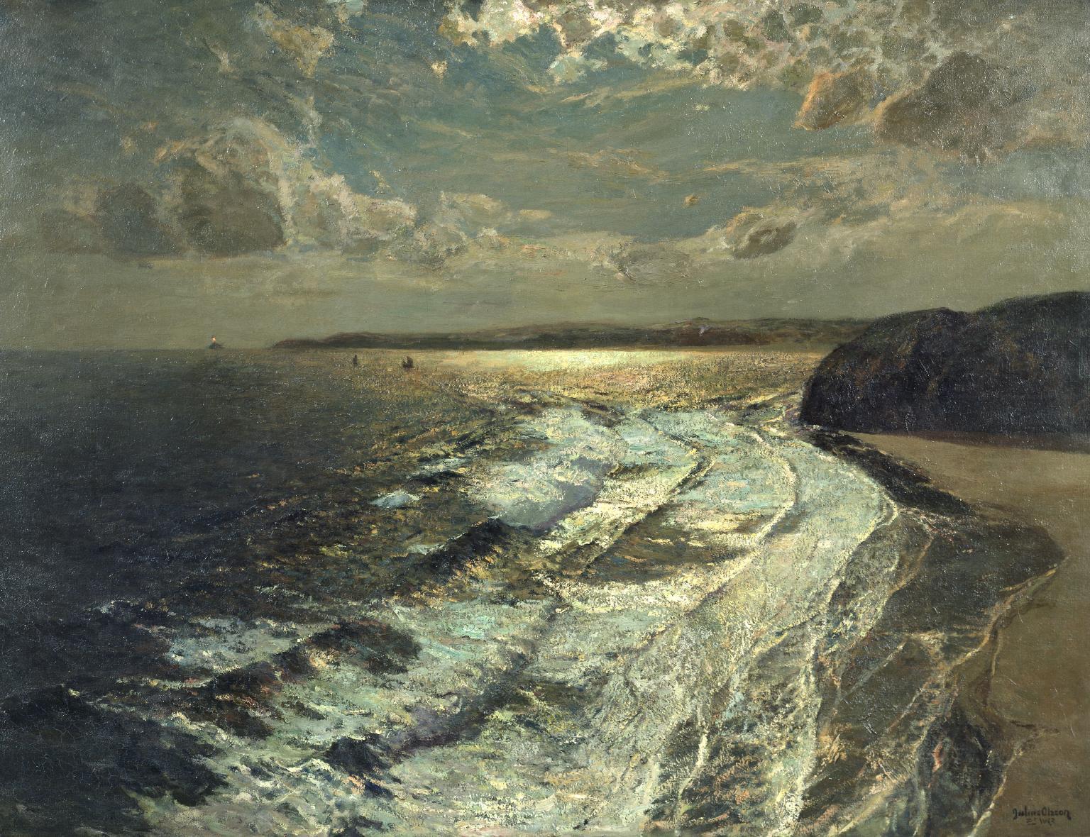 Albert Julius Olsson (1864-1942), Moonlit Shore (1911)