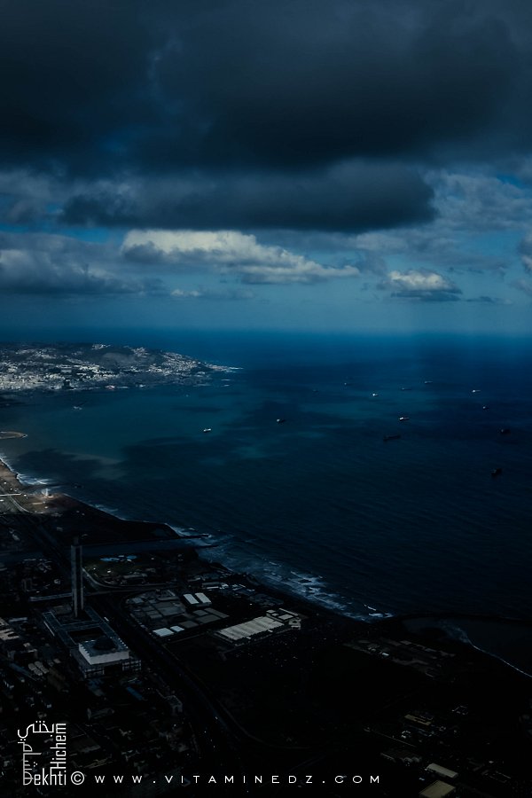 Vue aérienne sur la baie d'Alger