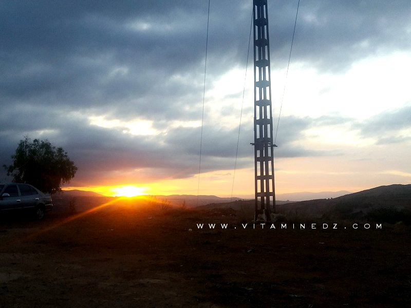 Coucher de soleil vu de Ain Fezza