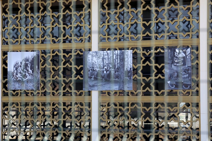 Exposition de Marc Garanger sur la guerre d'Algerie au palais des expositions de Tlemcen (Carex)