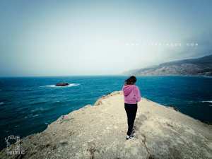 Plage El Malous du haut de la falaise séparant Malous d'El Wardaniya