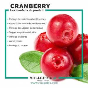 Les bienfaits du cranberry