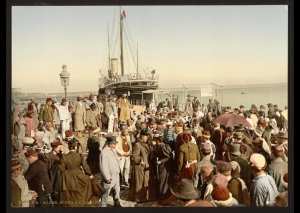 Débarquement d'un navire. Alger (Algérie)