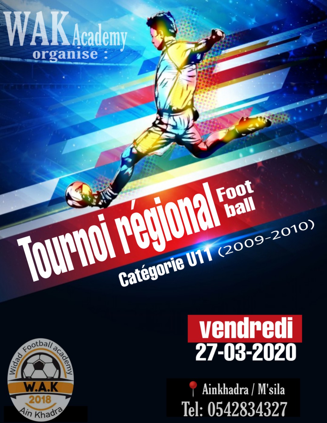 دورة جهوية في كرة القدم خاصة بفئة اقل من 11 سنة في بلدية عين الخضراء ولاية المسيلة