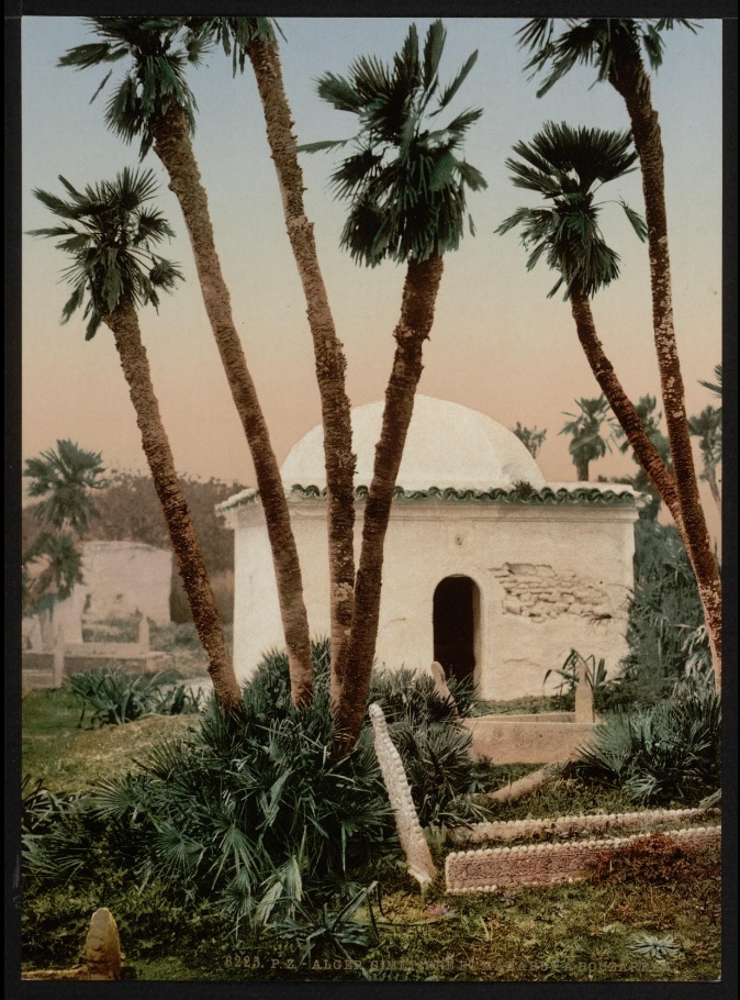 Le cimetière et la chapelle. Alger (Algérie)