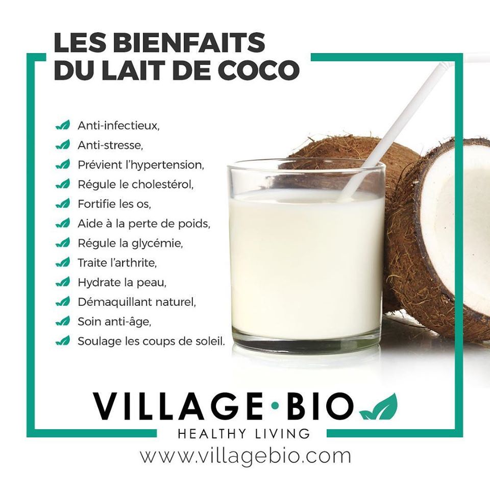 Les bienfaits du lait de Coco