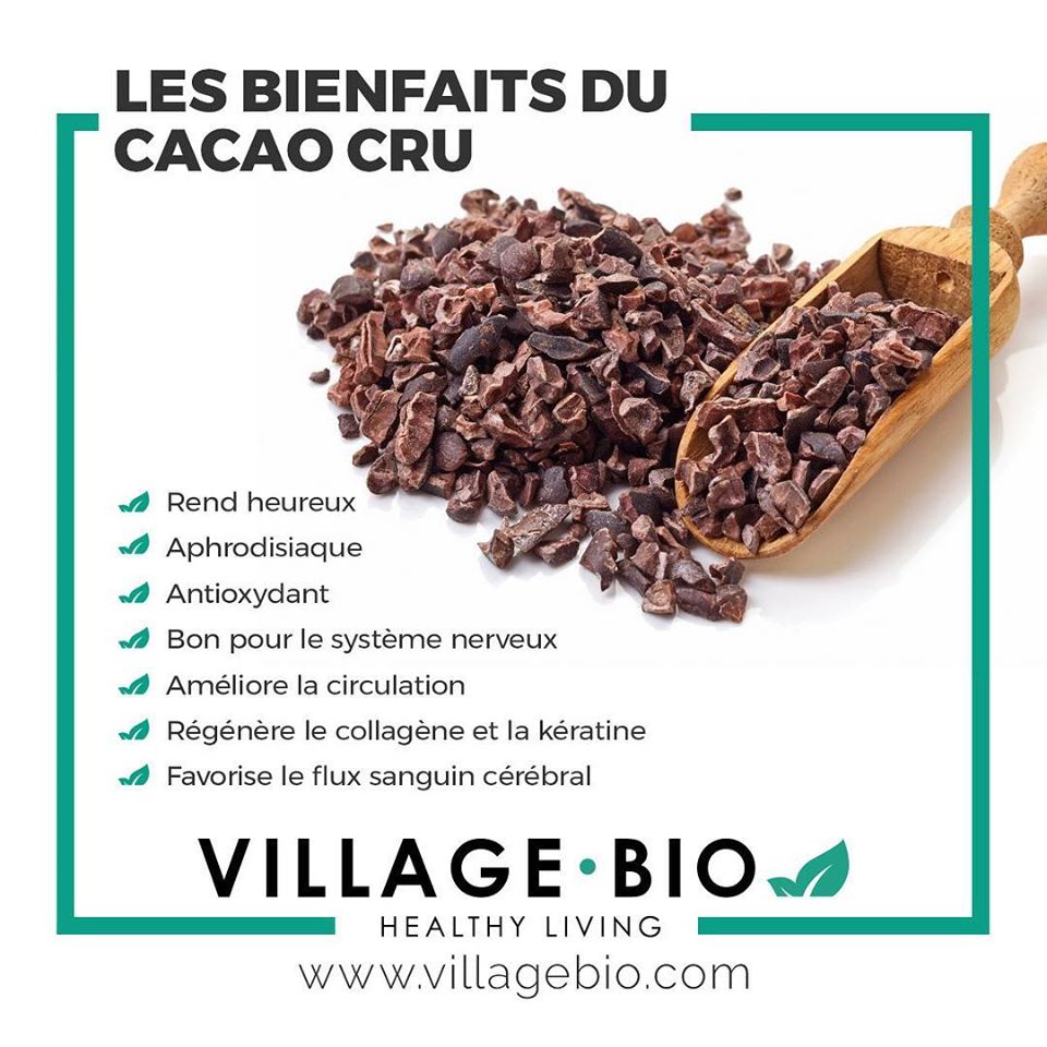 Les bienfaits du Cacao Cru