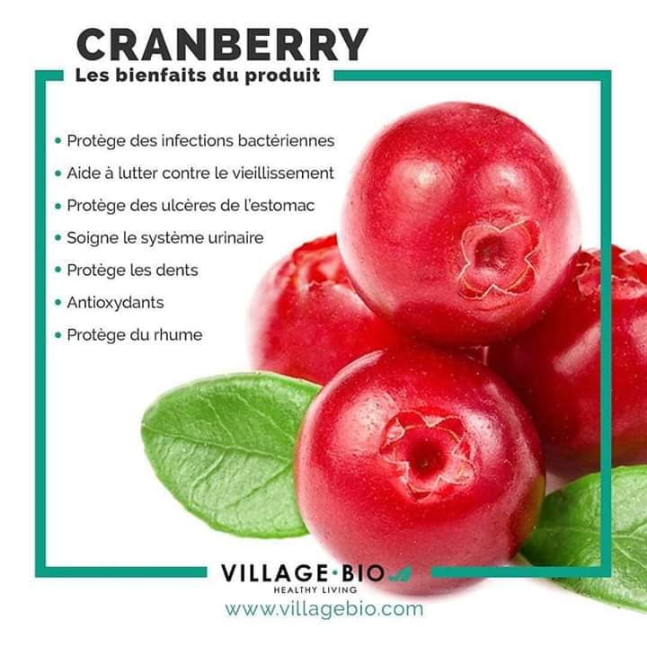 Les bienfaits du cranberry