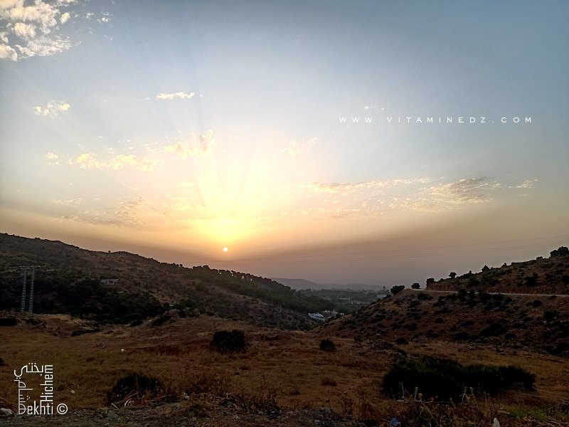 Un joli coucher de soleil sur le plateau de Lalla Setti à partir de Ouled Youcef