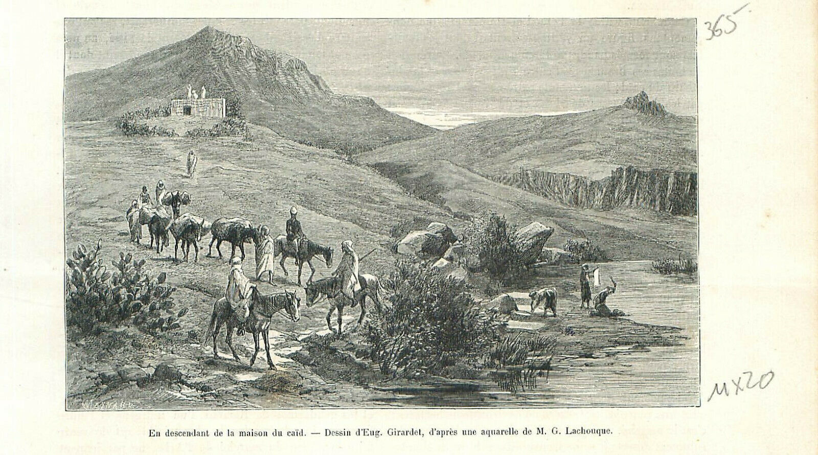 Maison du caïd massif des Trara Wilaya d'Aïn Témouchent Algérie GRAVURE 1889