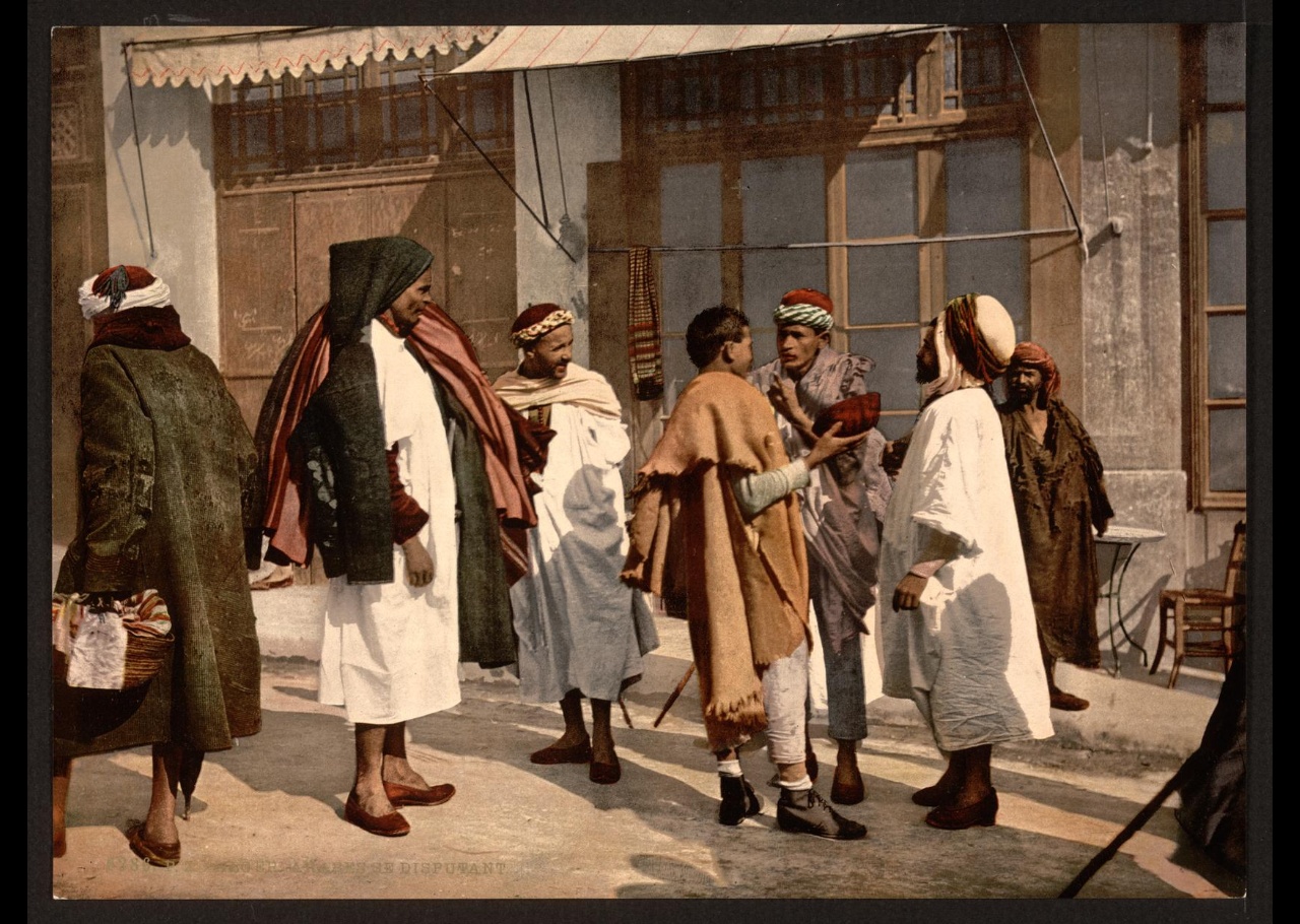 Hommes arabes discutant. Alger (Algérie)