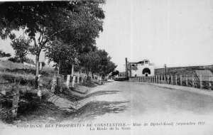Compagnie des phosphates de Constantine. Mine Djbel Kouif (Septembre 1921). La route de la gare