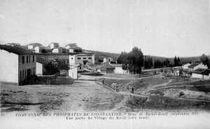Compagnie des phosphates de Constantine. Mine Djbel Kouif (Septembre 1921). Une partie du village