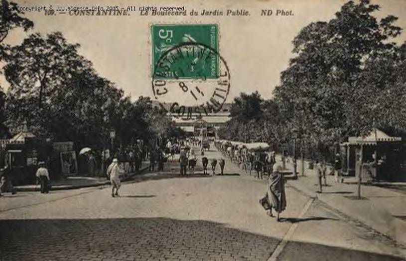 Constantine-Le boulevard du jardin public