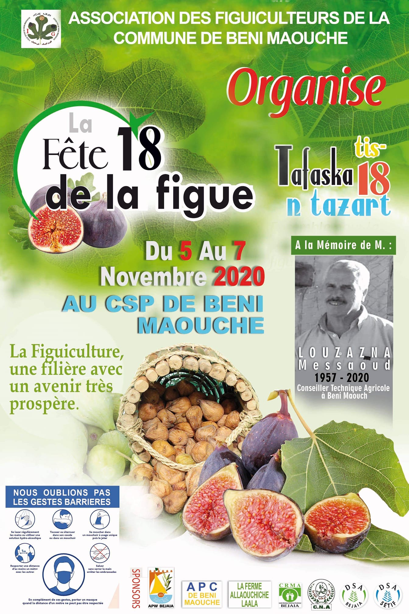 #la_18eme_edition_de_la_fete_de_la_figue_a_beni_maouche hommage_au_defunt_# #LOUZAZNA_Messaoud_ ex_CTA_de_Beni_Maouche.