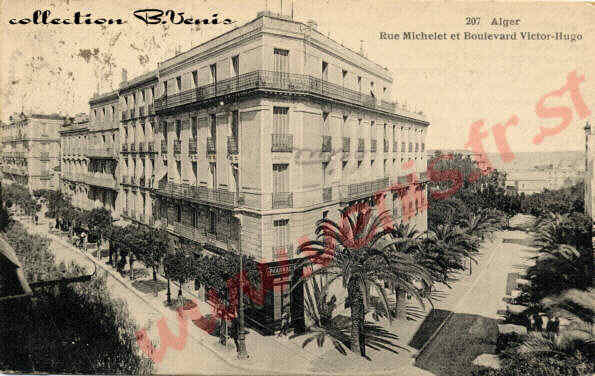 Alger- La rue Michelet et le boulevard Victor Hugo