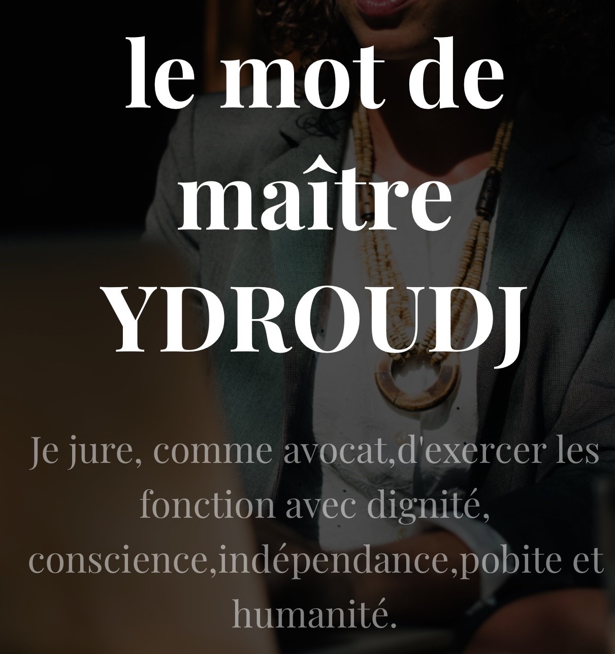 Cabinet d'avocats maitre YDROUDJ