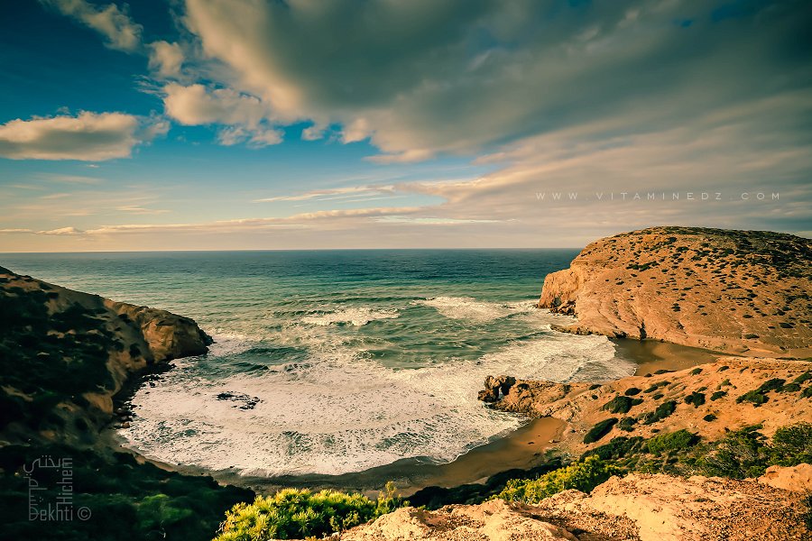La plage Ouardaniya, vue de haut dans sa globalité
