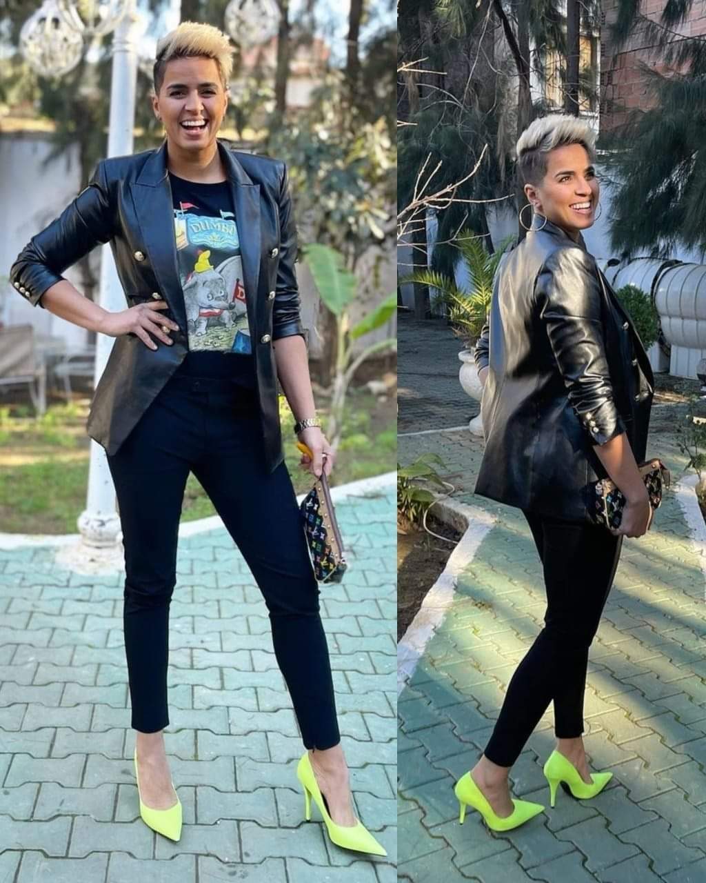 كوثر اوعلال تتالق بالأسود