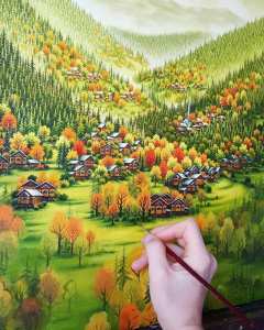 Tableau de l'artiste SelmanurAktaşArt  Huile de 50x50cm sur toile 🎨