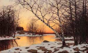 Artiste Edvard Rosenberg (1858 - 1934),  Crépuscule