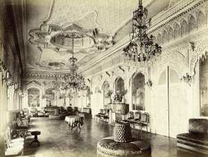 Intérieur du palais d'Hiver, le salon de réception (Dar Hassan Pacha)