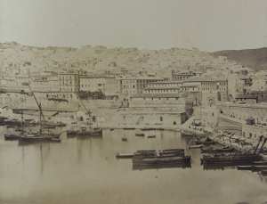 Vue du port d'Alger et quartier de la Marine en 1865