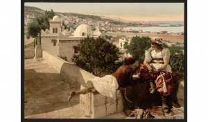 Femme et enfant maures sur la terrasse- Alger-