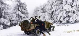 Chélia recouverte de neige blanche