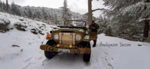 الثلوج تغطي قمة جبل شيليا في عز الربيع.