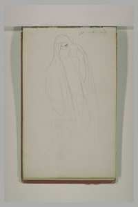 Une femme arabe voilée, debout