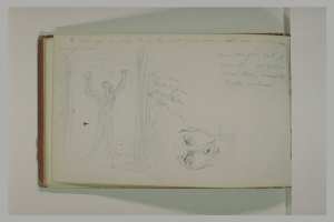 Un homme à contre-jour dans une porte et une tête d'un vieil arabe