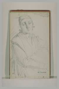 Une jeune arlésienne, vue à mi-corps