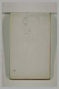 Tête d'oriental, vu de profil