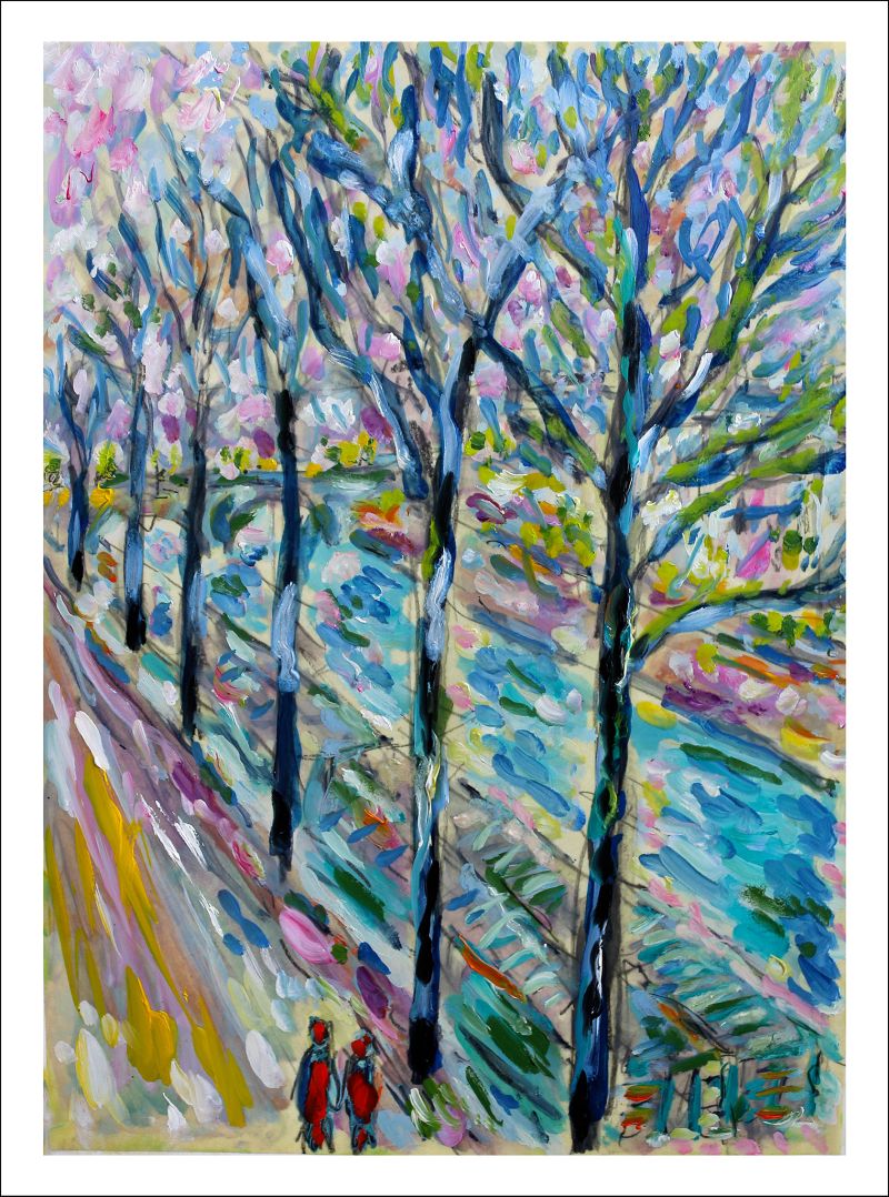 La Seine à Paris en hiver