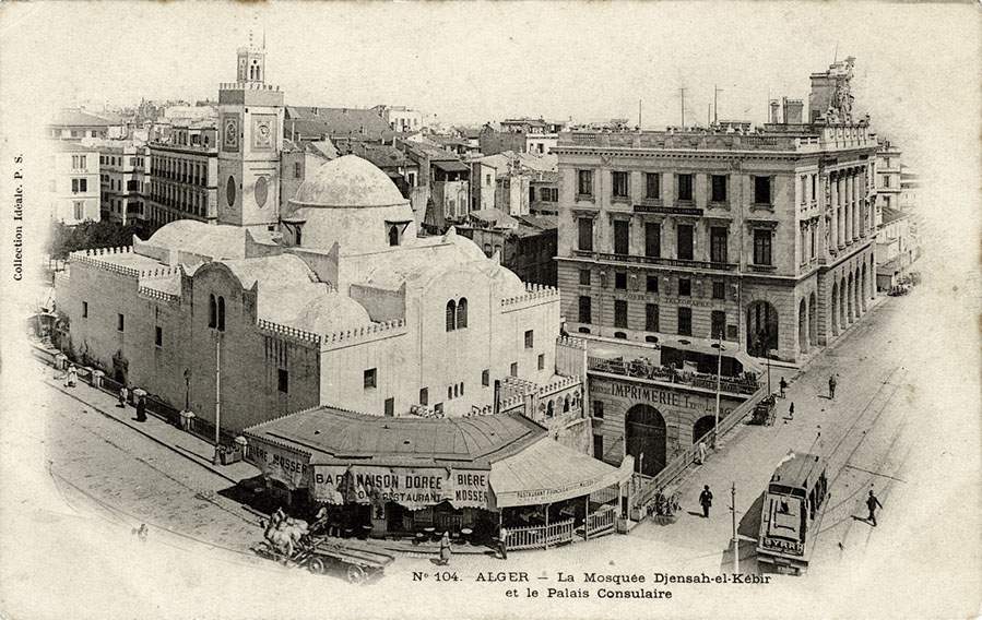 Vue de la mosquée de la pêcherie, carte postale