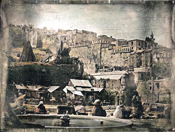 Place port said alger Vue des courtines sud de l'enceinte ottomane, entre 1835 et 1840