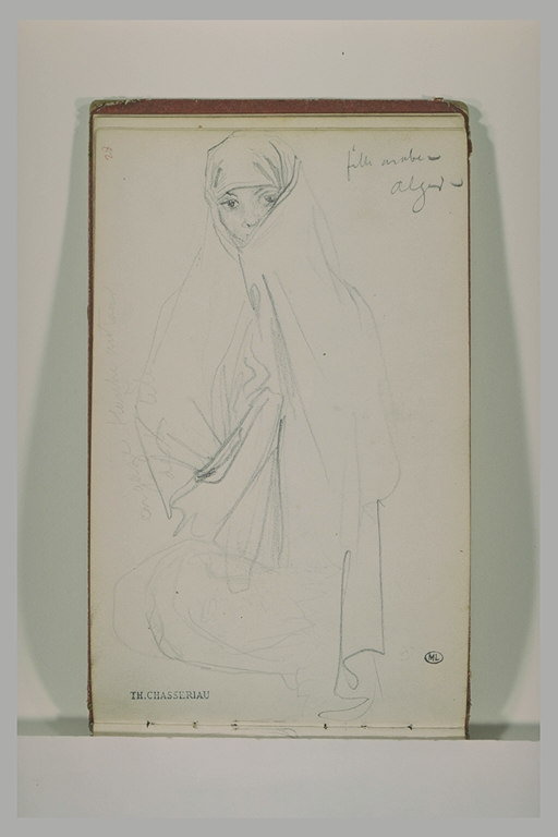 Une jeune arabe d'Alger, assise à terre