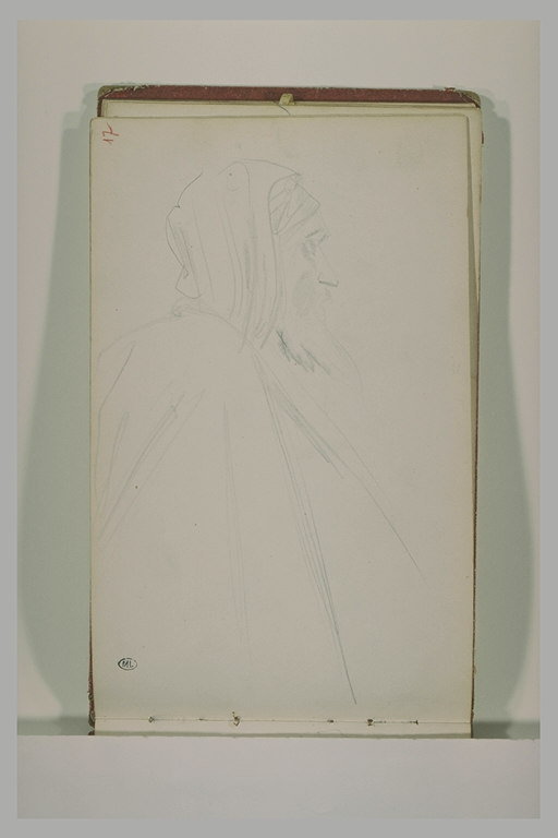 Un vieil Arabe, en buste, vu de profil