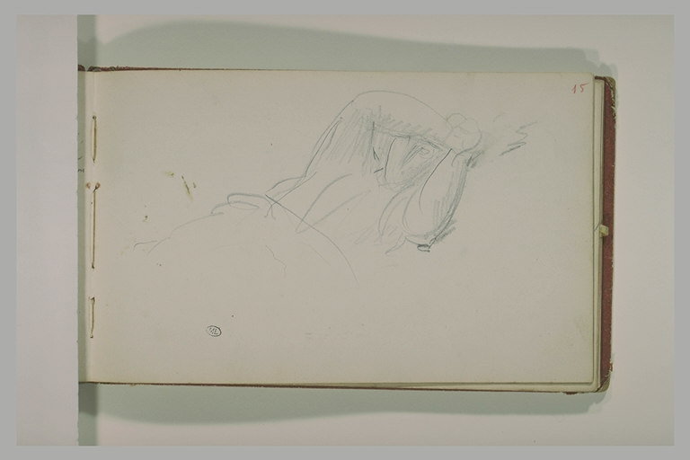 Une figure couchée, les bras levés