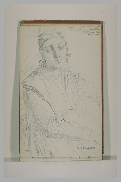 Une jeune arlésienne, vue à mi-corps