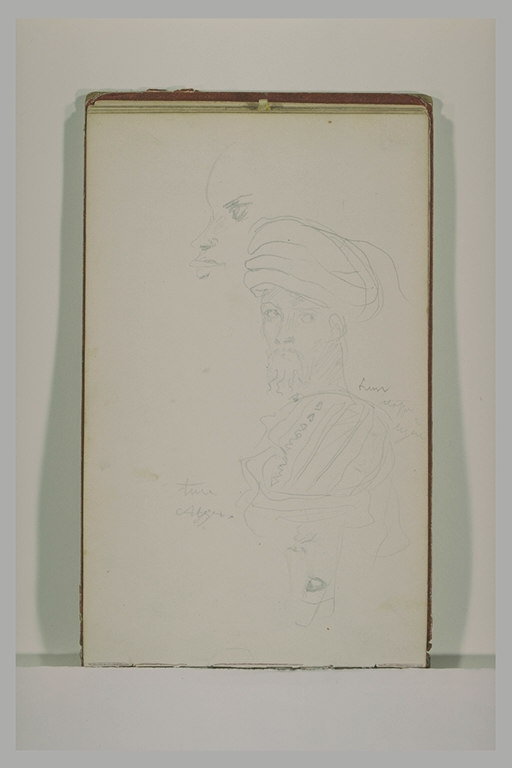 Etudes de têtes d'arabes, de noirs et de juifs