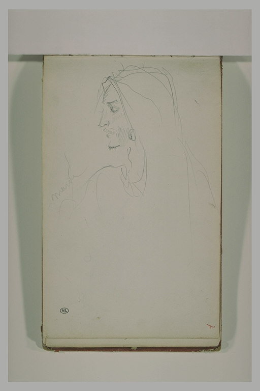 Tête d'oriental, vu de profil