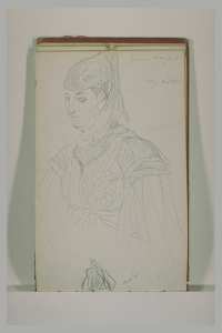 Une juive, en buste, vue de profil