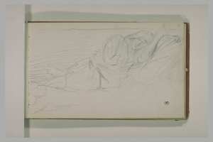 Une femme arabe, allongée, un enfant à ses pieds